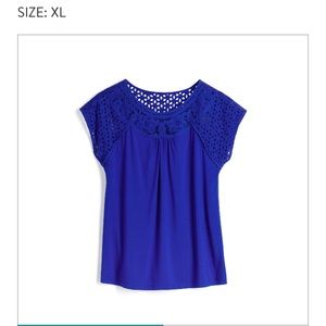 Stitch Fix Skies are Blue crochet panel knit top